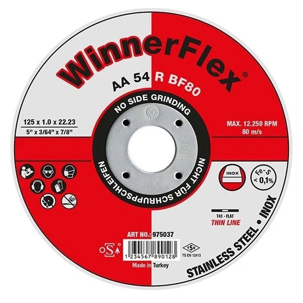 Inox Slitting Discs 115 X 1 X 22mm (Winnerflex)