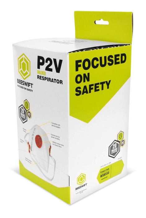 FOLD FLAT P2 MASK WITH VALVE PK 20