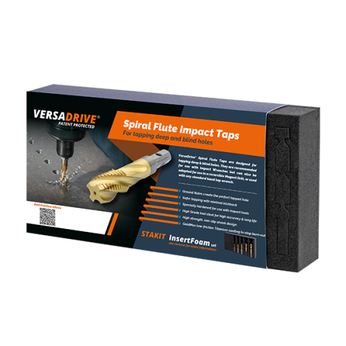 HMT VersaDrive Spiral Flute ImpactaTap InsertFoam Set, 1/2, 3/4, 1" UNC