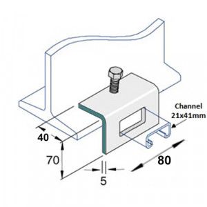 21MM WINDOW BRACKET (TYPE P1796A) - HDG - Box 5