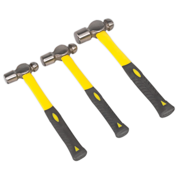 Ball Pein Hammer Set with Fibreglass Shafts 3pc
