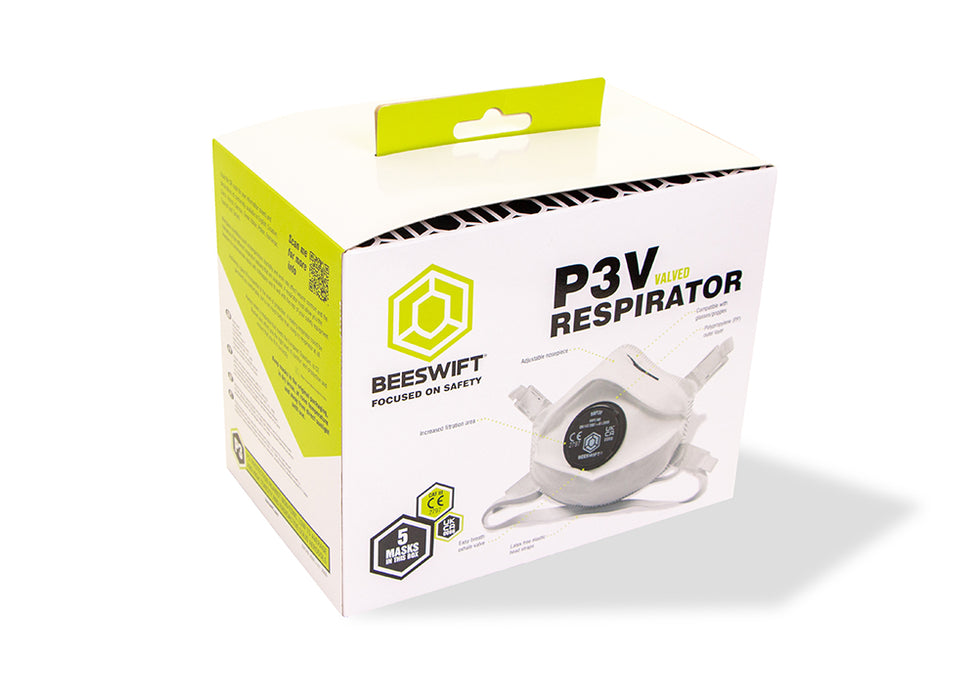 BBP3 MASK VALVED P3 FACE MASK PK5