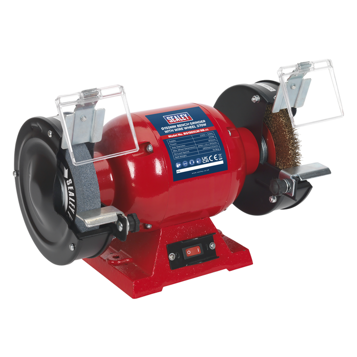 150mm Bench Grinder with Wire Wheel 370W/230V