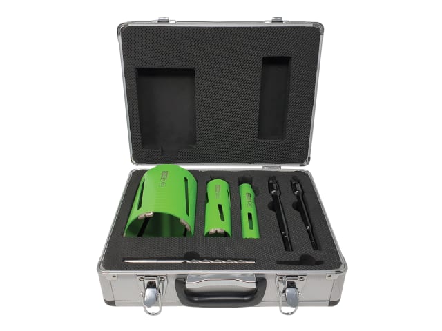 Core Plus Diamond Dry Core Drill Bit Set, 7 Piece