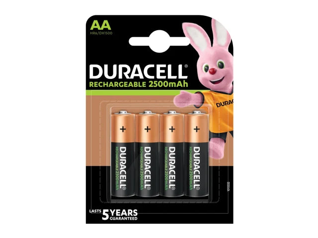 AA Cell 2500Mah Rechargeable Batteries (Pack 4)