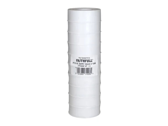 P.T.F.E Tape 12mm x 12m White (Pack 10)