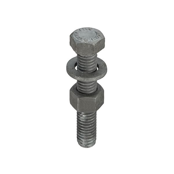 Assembled Galvanised Set / Nut / Washer ISO 4017 8.8