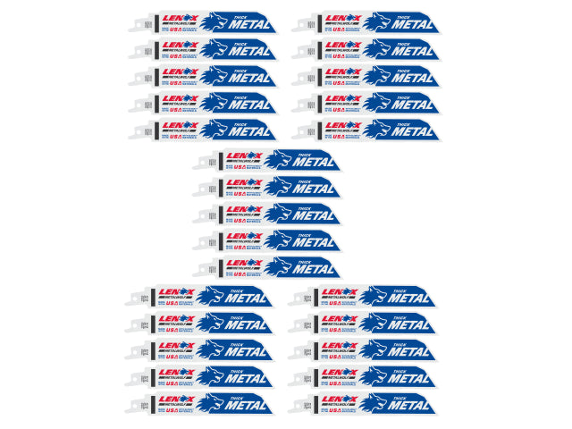 MetalWolf Wave Edge Reciprocating Saw Blade 152 x 19 x 0.9mm 10 TPI (Pack 25)