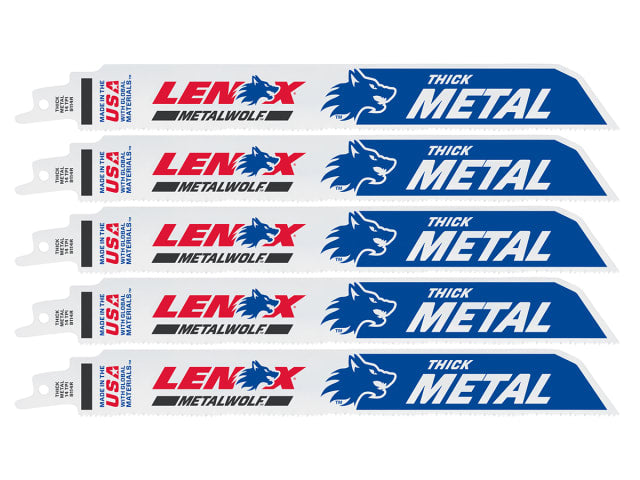 MetalWolf Wave Edge Reciprocating Saw Blade 229 x 25 x 1.1mm 14 TPI (Pack 5)