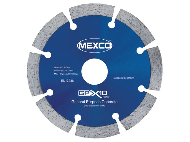 GPX10 Concrete Diamond Blade 115 x 22mm