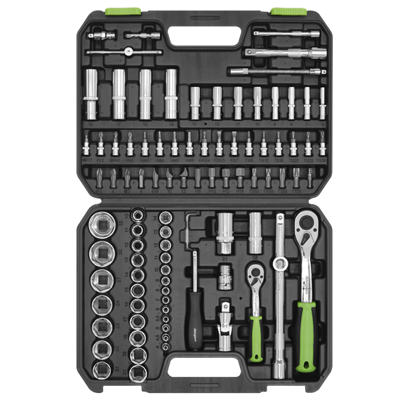 Socket Set 1/4" & 1/2"Sq Drive 94pc