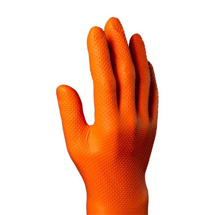 Aurelia Ignite - Diamond Textured Orange PF Nitrile Gloves