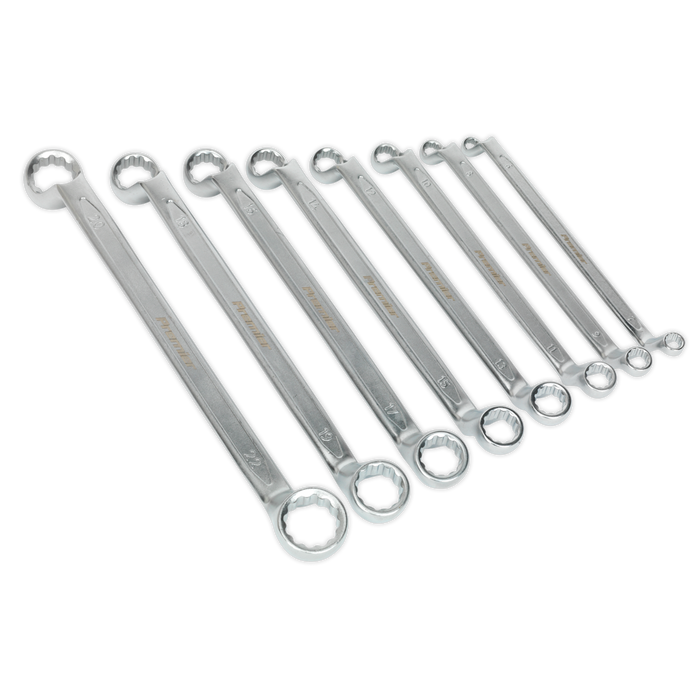 Premier Offset Double End Ring Spanner Set 8pc