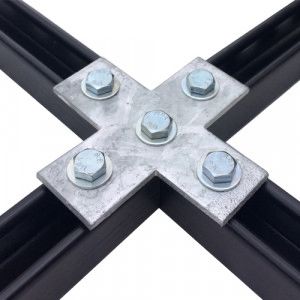 Flat Cross HDG - 137x137x5mm - 14mm Holes - Box 10