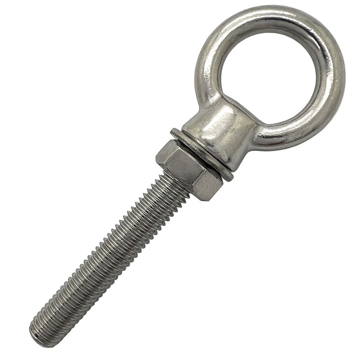 Stainless Steel Long Shank Eye Bolts - Metric Thread