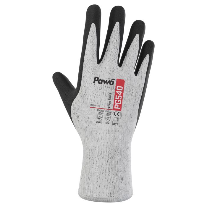 Pawa PG540 Cut-Resistant Thermal Gloves (Cut D - EN388:2016 levels 2-X-4-2-D)