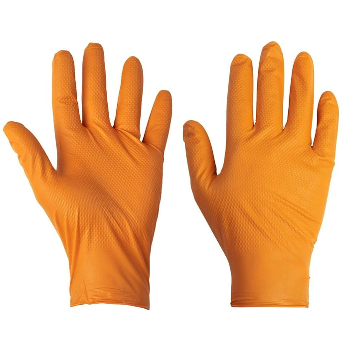Supertouch ORANGE DIAMOND GRIP- P/F NITRILE GLOVES