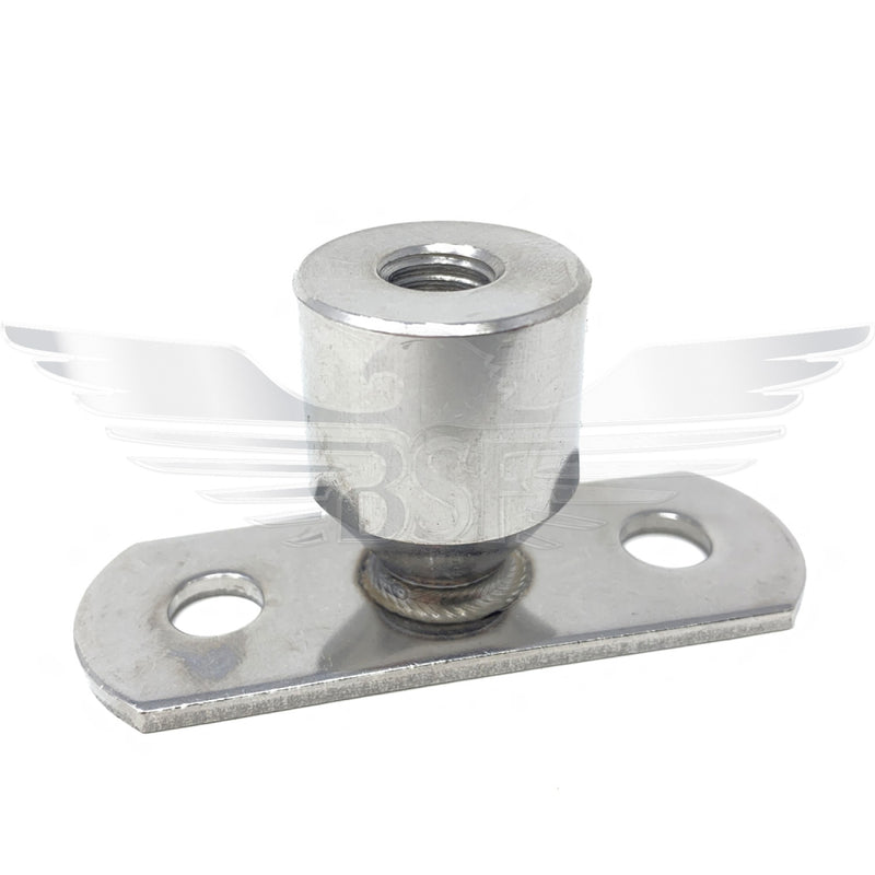 M10 BACKING/FIXING PLATE 304 25.4 X 70 X 3MM. 2 X 8MM HOLES