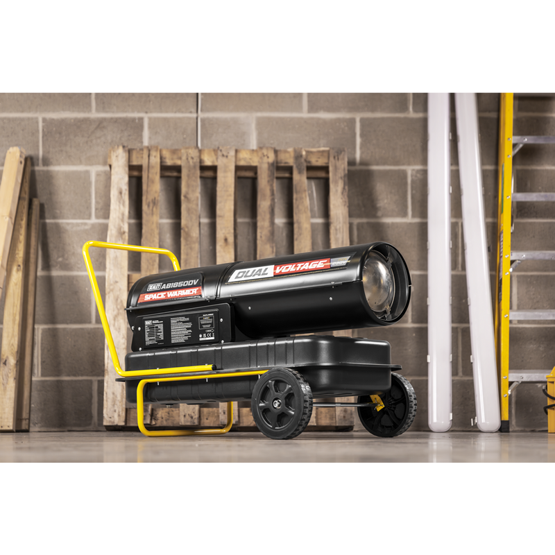 Dual Voltage Space Warmer® Kerosene/Diesel Heater with Wheels 185,000Btu/hr(55kW)