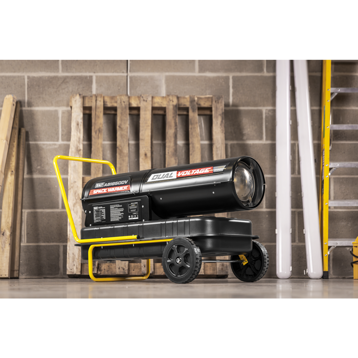 Dual Voltage Space Warmer® Kerosene/Diesel Heater with Wheels 185,000Btu/hr(55kW)