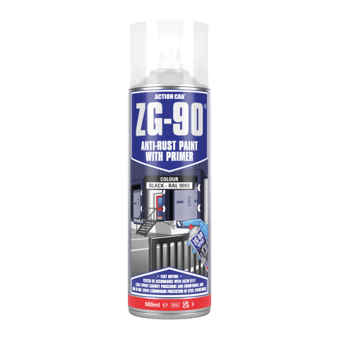 ZG90 SATIN FINISH PAINT BLK 500ML