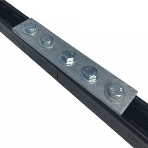 5 Hole Channel Flat Plate HDG - 210x40x5mm - 14mm Holes - Box 10