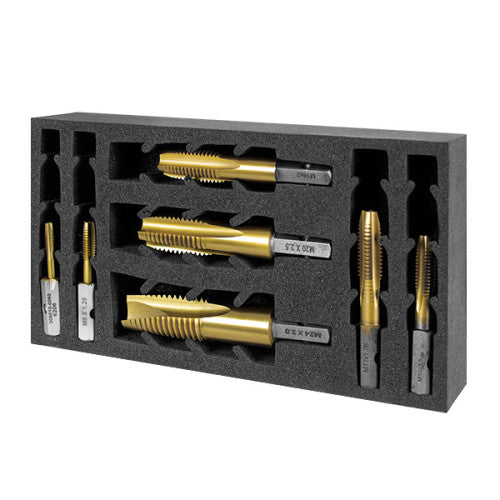 HMT VersaDrive ImpactaTap 7Pc InsertFoam Set: M6, M8, M10, M12, M16, M20, M24
