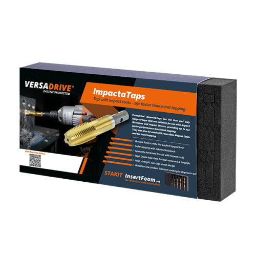 HMT VersaDrive ImpactaTap InsertFoam Set, 1/4, 5/16, 3/8, 1/2, 5/8 UNC