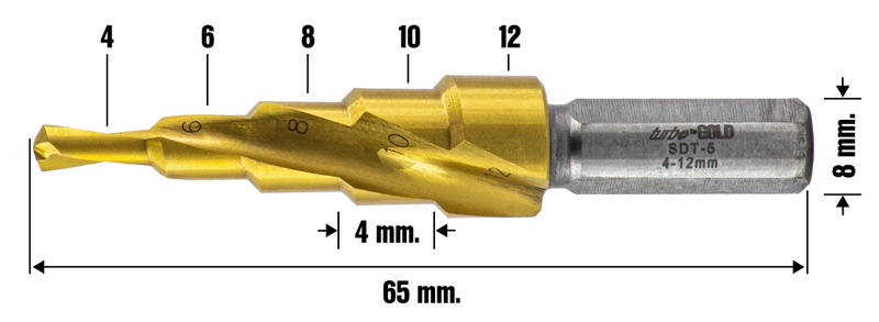 TURBO GOLD STEP DRILLS