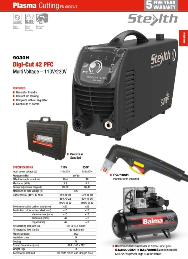 Stealth Digi-Cut 42PFC MV - Inc PC7100H Torch