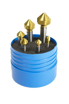 6 PC 90° HSS SS C'SINK SET TiN 6.3,8.3,10.4,12.4,16.5,20.5