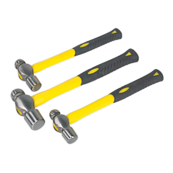 Ball Pein Hammer Set with Fibreglass Shafts 3pc