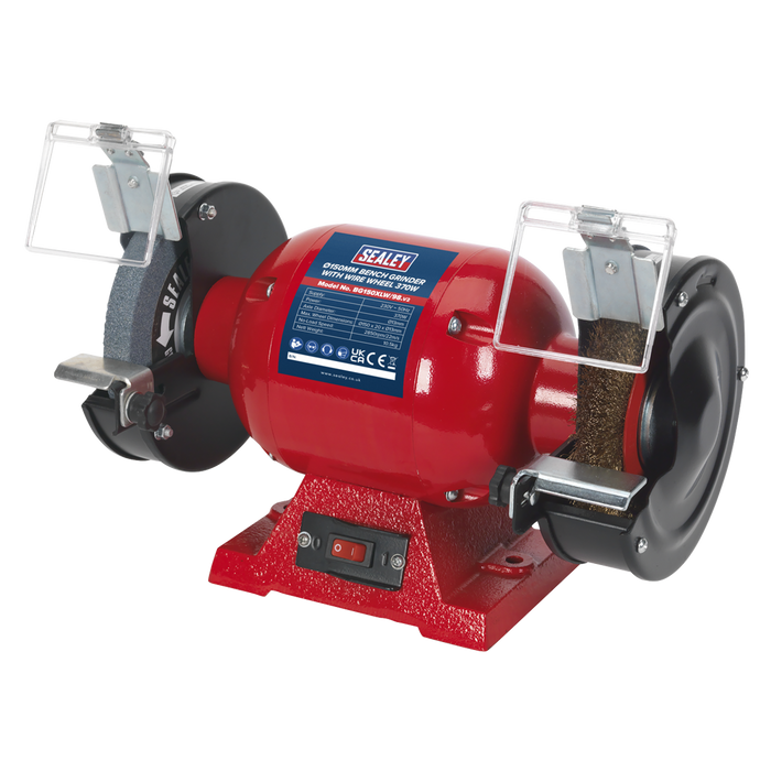 150mm Bench Grinder with Wire Wheel 370W/230V