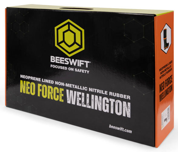 NEO FORCE NEOPRENE FULL SAFETY WELLINGTON BLACK