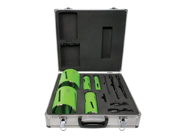 Core Plus Diamond Dry Core Drill Bit Set, 11 Piece