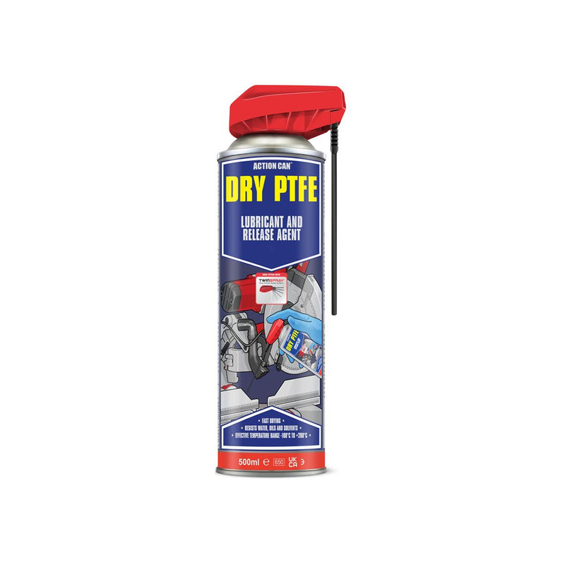 PTFE TWIN SPRAY DRY LUBE 500ML