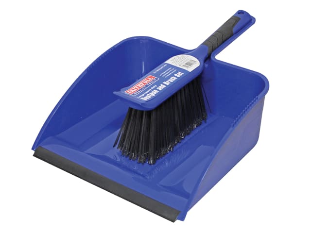 Large Plastic Dustpan & Brush Set