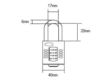 Combination Padlock 40mm CP40
