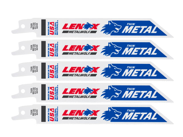 MetalWolf Wave Edge Reciprocating Saw Blade 152 x 19 x 0.9mm 24 TPI (Pack 5)