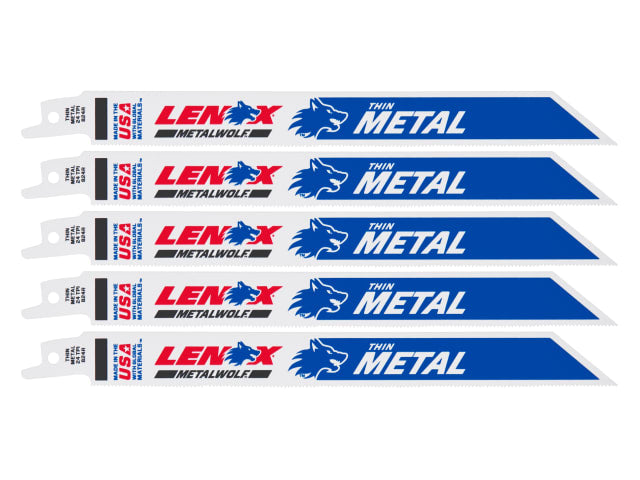 MetalWolf Wave Edge Reciprocating Saw Blade 203 x 19 x 0.9mm 24 TPI (Pack 5)