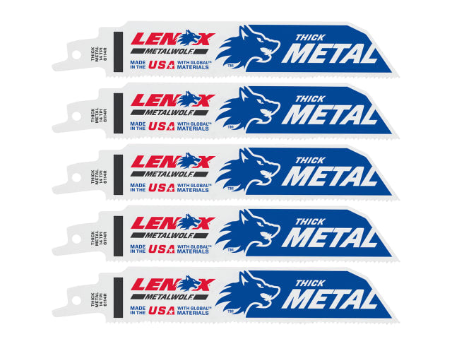MultiWolf Wave Edge Reciprocating Saw Blade 152 x 25 x 1.1mm 14 TPI (Pack 5)