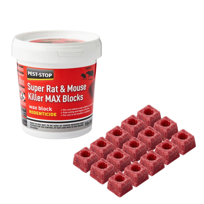 Super Rat & Mouse Killer MAX Wax Blocks