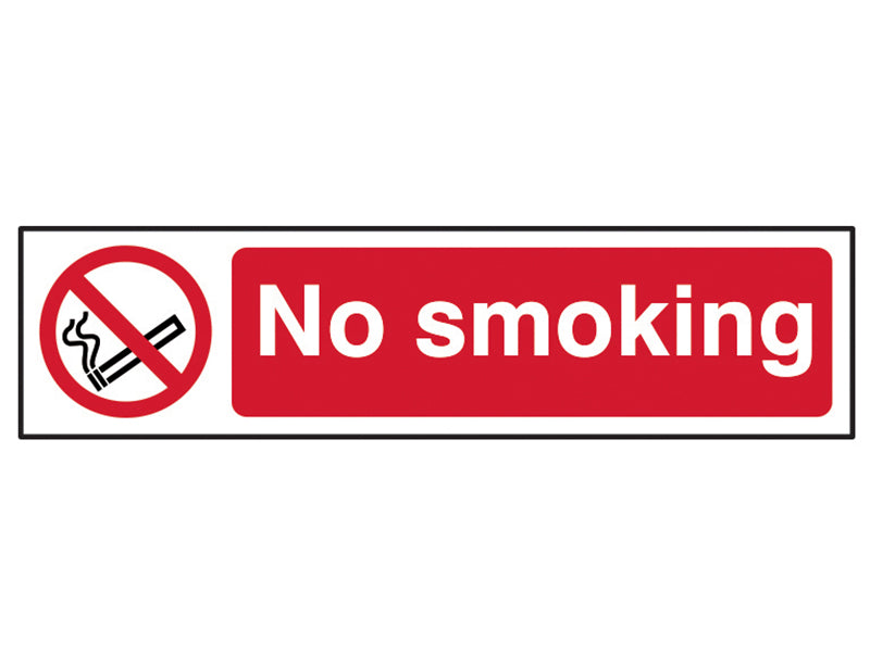 No Smoking - PVC Sign 200 x 50mm