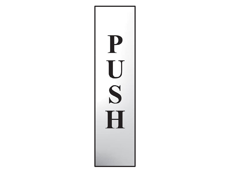 Push Vertical - Polished Chrome Effect 50 x 200mm