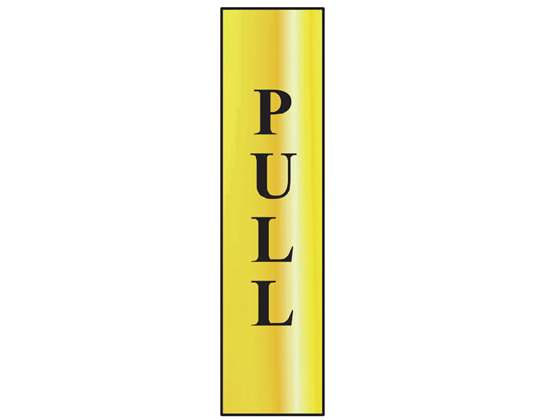 Pull Vertical - Polished Brass Effect 50 x 200mm