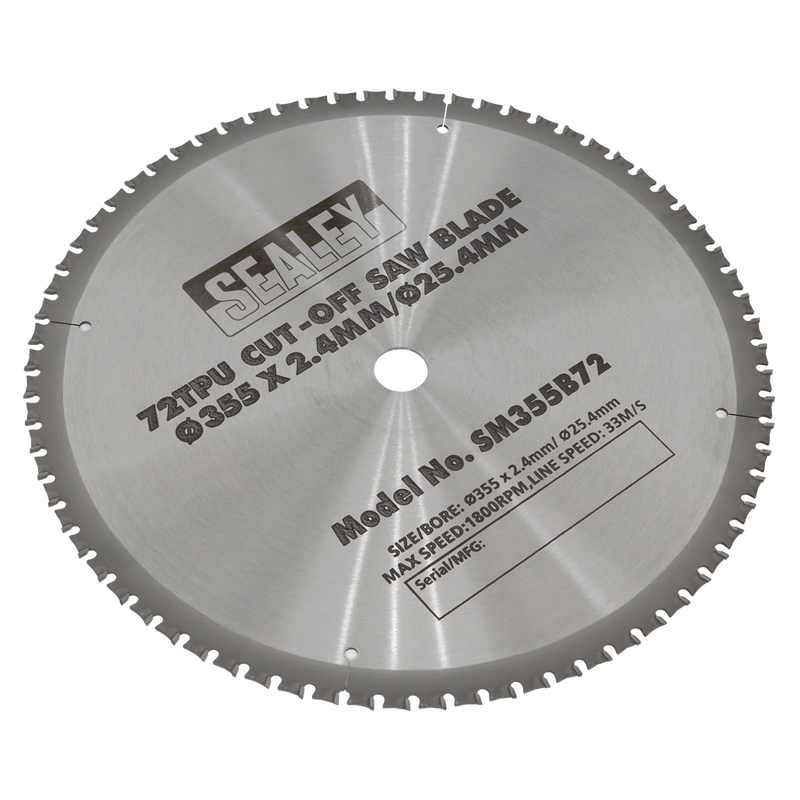 72tpu Cut-Off Saw Blade Ø355 x 2.4mm/Ø25.4mm