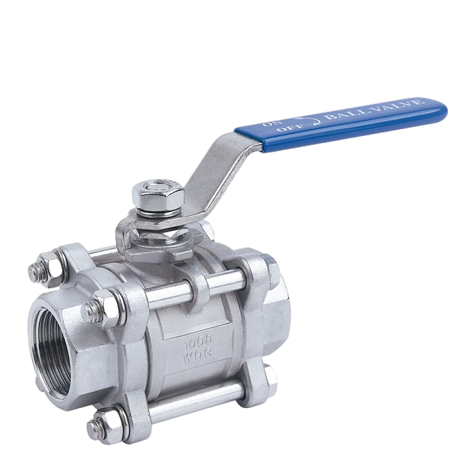 BSPP 3 PIECE BALL VALVE 316 - FULL BORE