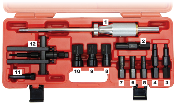 12 Piece Blind Bearing Puller Set
