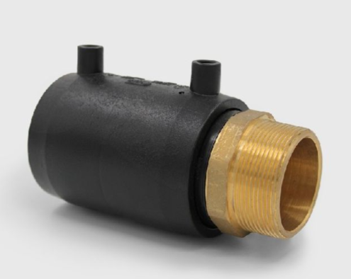 BLACK EF TRANSITION MALE BLACK ELECTROFUSION COUPLER - BRASS PN16 SDR 11 (24 VOLT)
