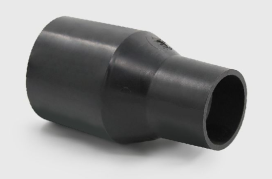 BLACK PE100 BF LONG SPIGOT REDUCER - PN16 SDR 11